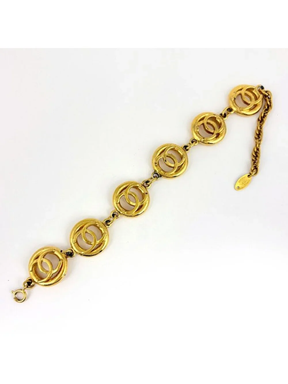 Chanel CC Logo Bracelet Gold Plated